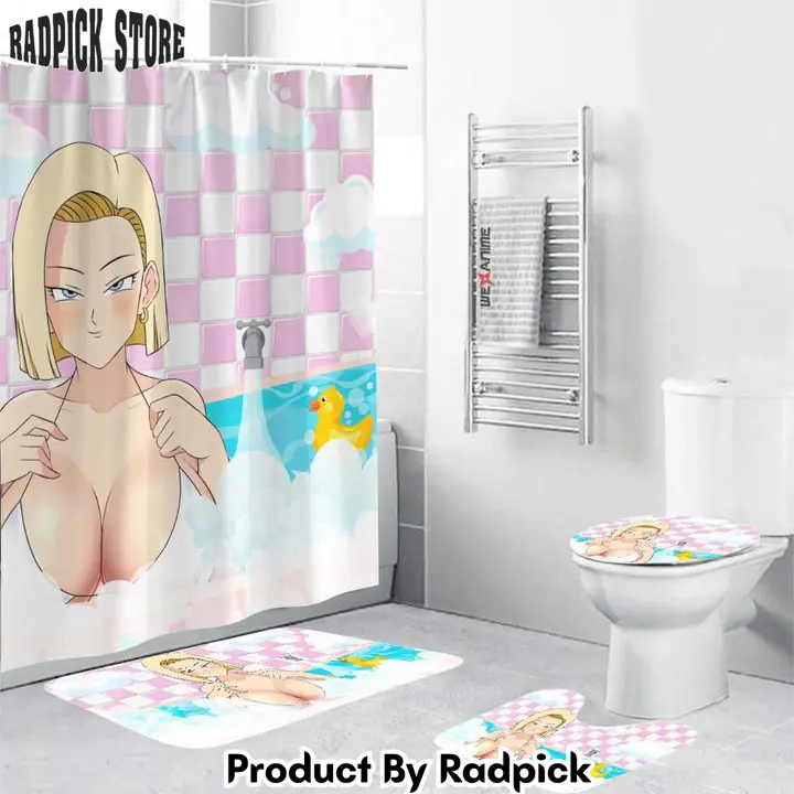 Dragon ball girls in bathtub android 18 combo bathroom set   rp0200699